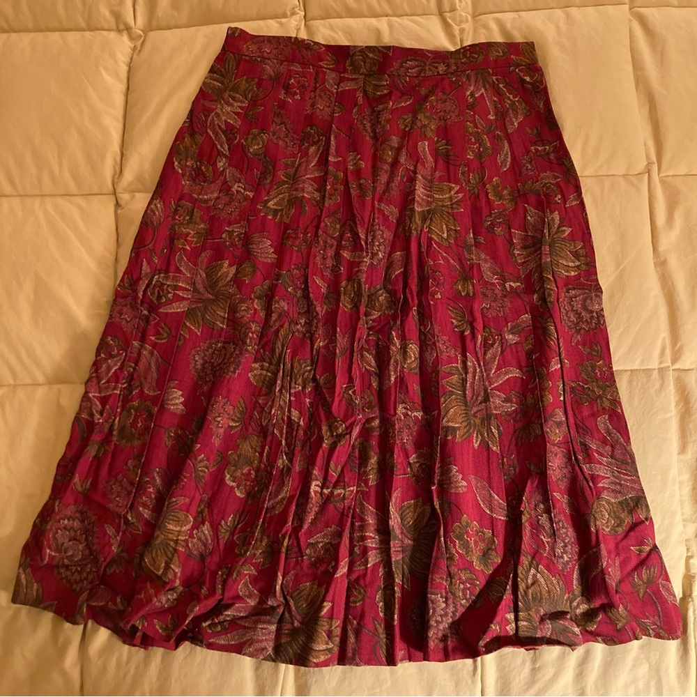 Vintage Seasons Best Wool Floral Skirt Medium